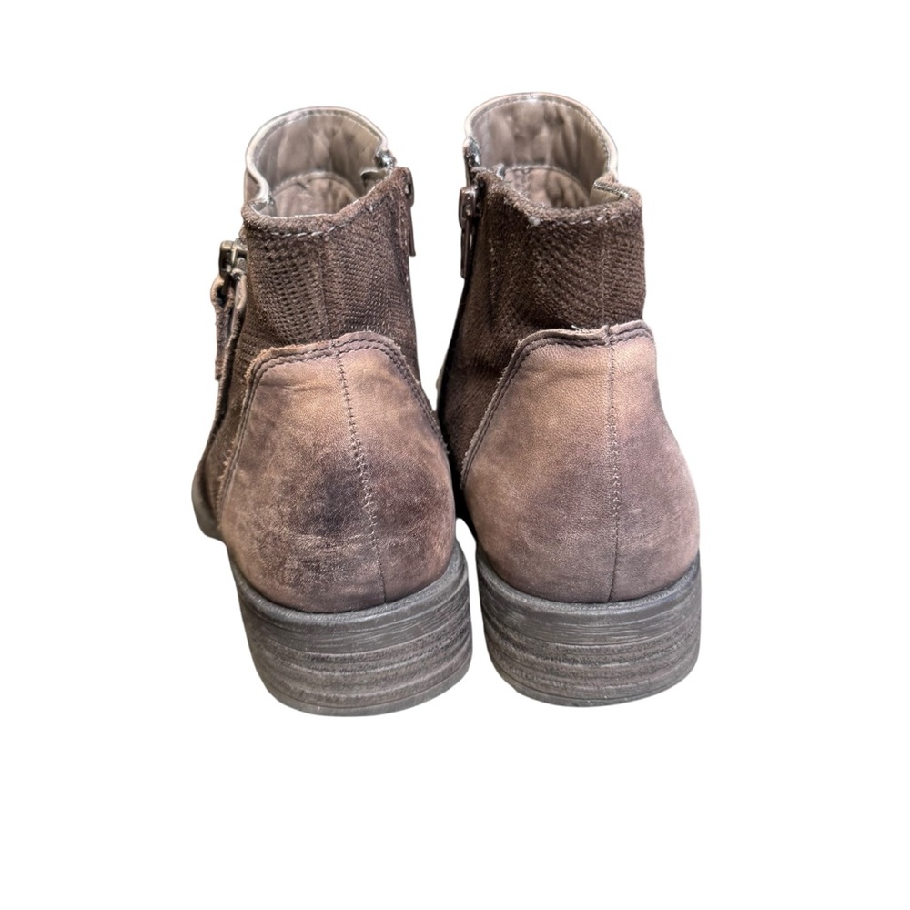 Earth Jordan Womens Stone Brown Leather Side Zip Ankle Boots sz 9 S5 - Picture 4 of 10
